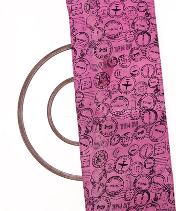 Pink Colour Abstract Digital Printed Pure Muslin Fabric